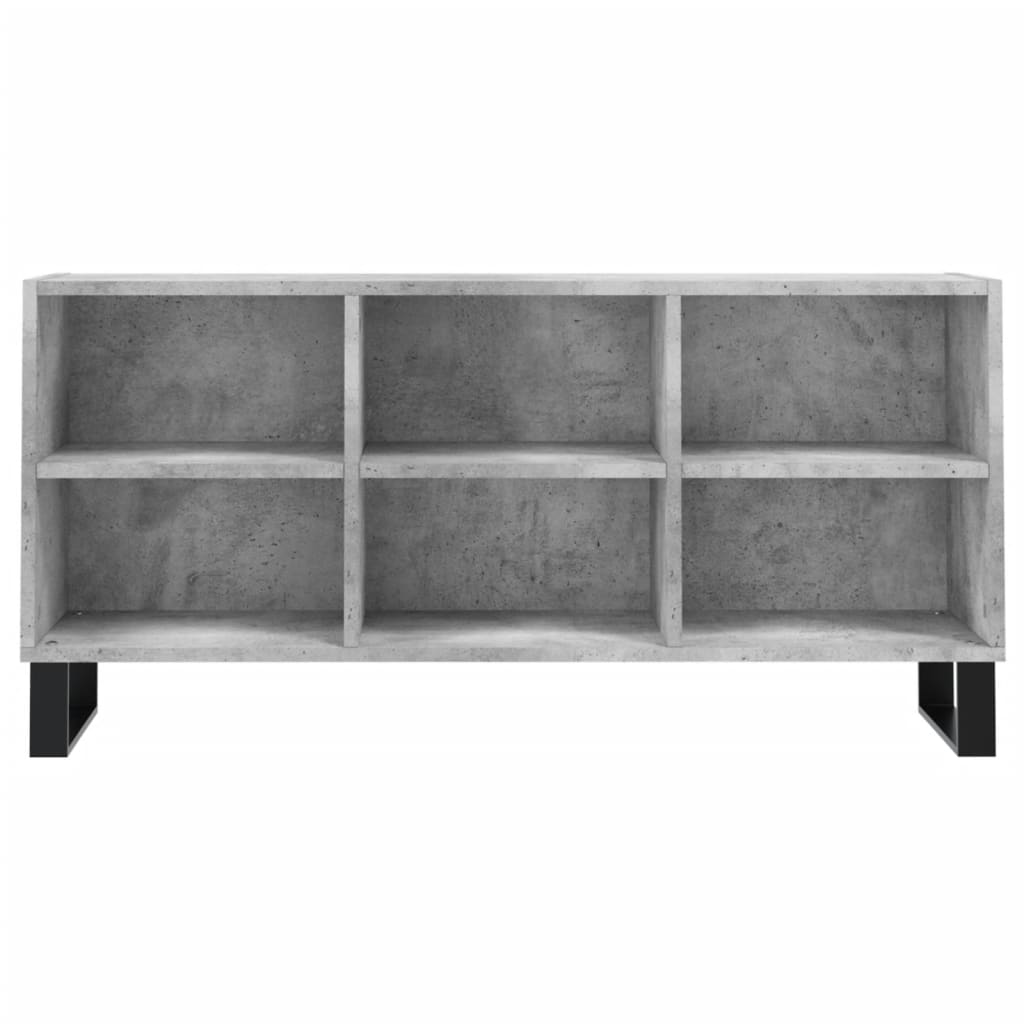 Meuble TV gris béton 103,5x30x50 cm bois d'ingénierie - XIOS