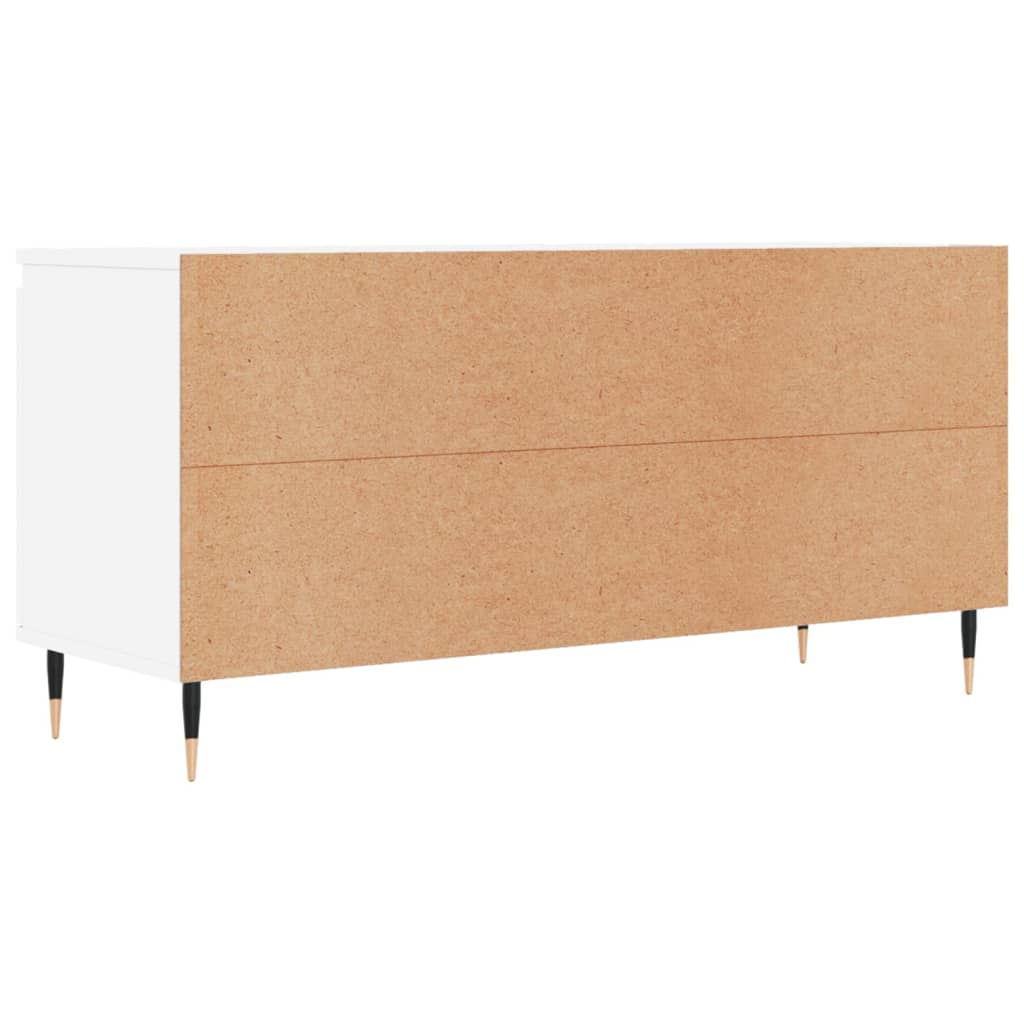 Meuble TV blanc 104x35x50 cm bois d'ingénierie - XIOS