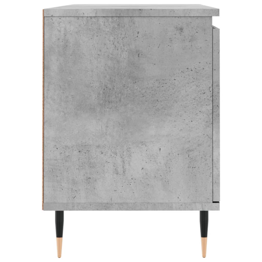 Meuble TV gris béton 104x35x50 cm bois d'ingénierie - XIOS