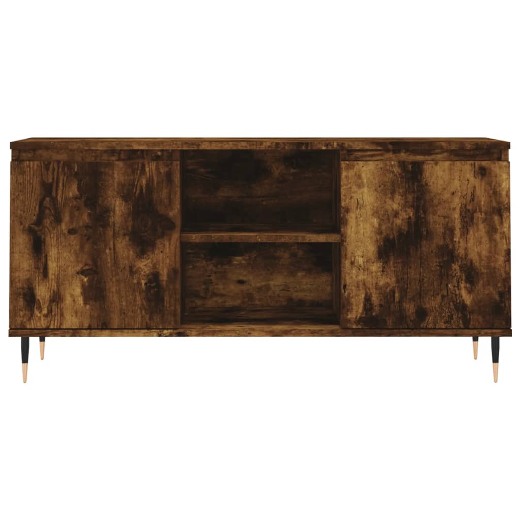 Meuble TV chêne fumé 104x35x50 cm bois d'ingénierie - XIOS