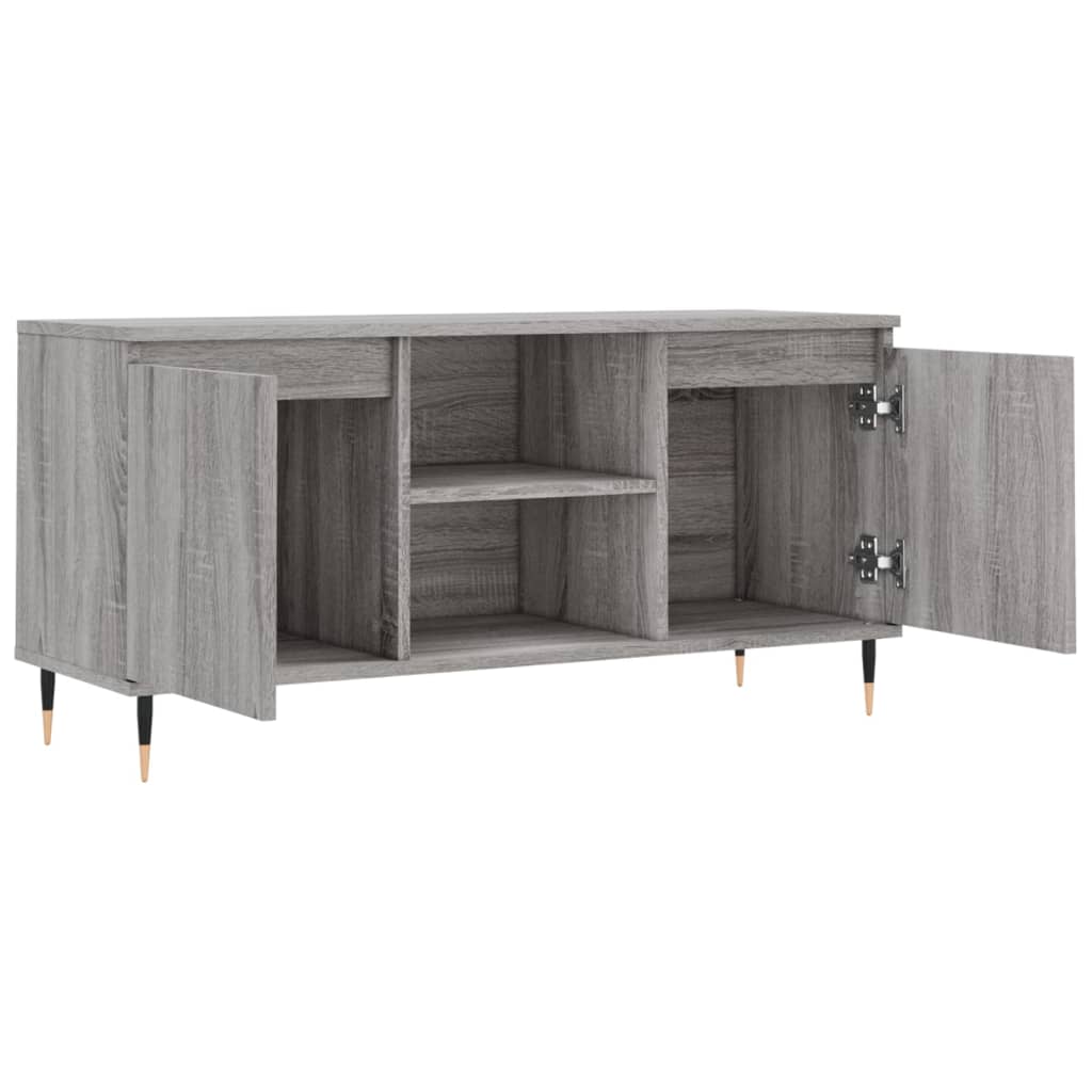 Meuble TV sonoma gris 104x35x50 cm bois d'ingénierie - XIOS