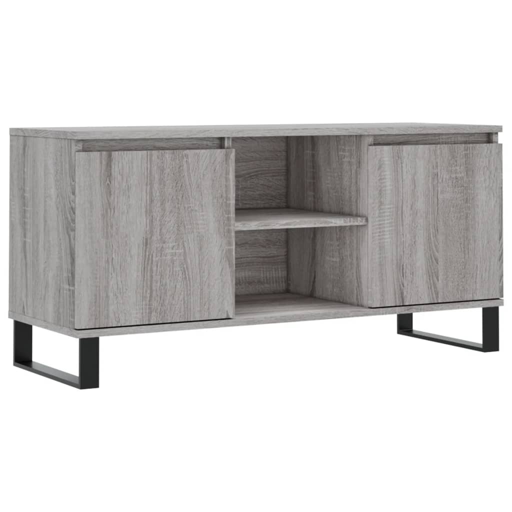 Meuble TV sonoma gris 104x35x50 cm bois d'ingénierie - XIOS