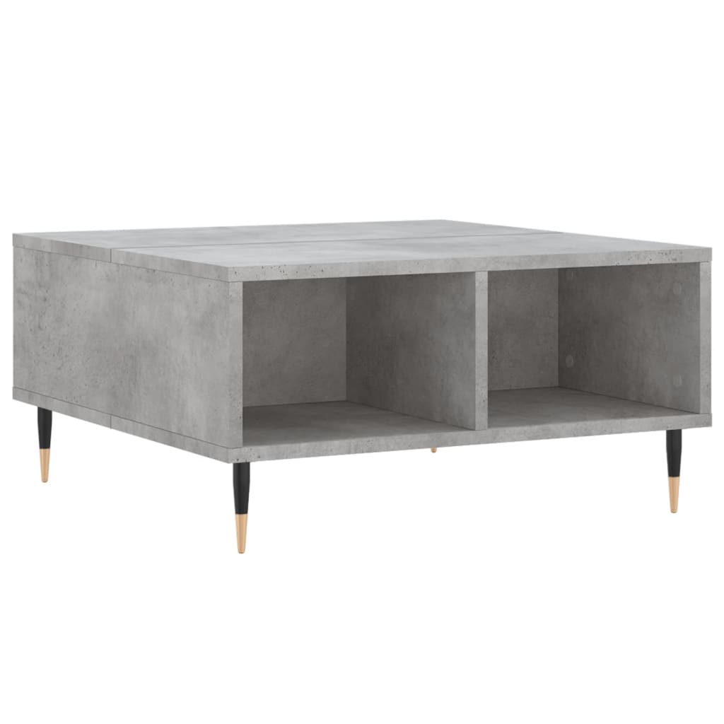 Table basse gris béton 60x60x30 cm bois d'ingénierie - XIOS