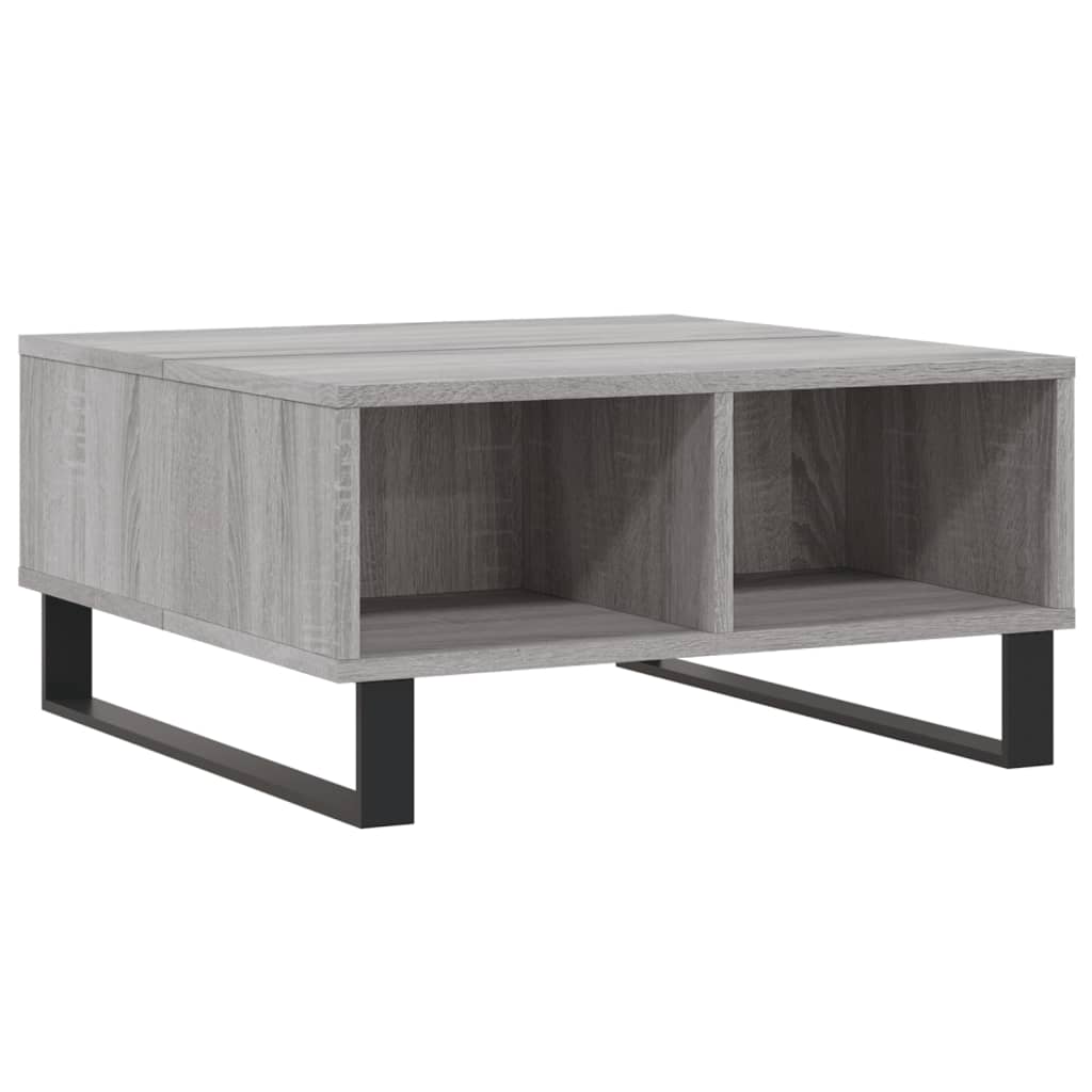 Table basse sonoma gris 60x60x30 cm bois d'ingénierie - XIOS
