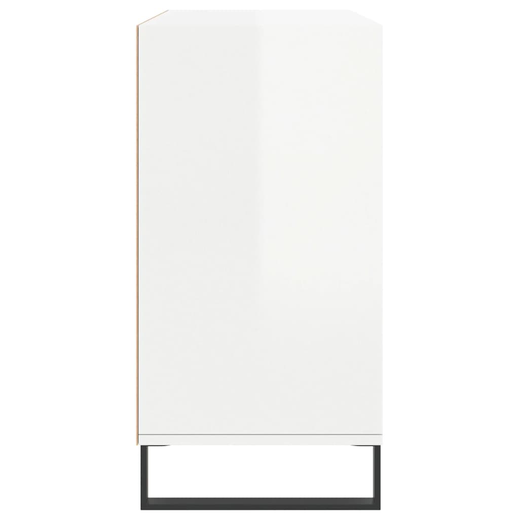 Buffet blanc brillant 103,5x35x70 cm bois d'ingénierie - XIOS