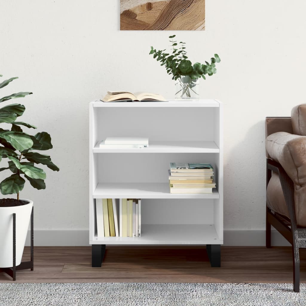 Buffet blanc brillant 57x35x70 cm bois d'ingénierie - XIOS