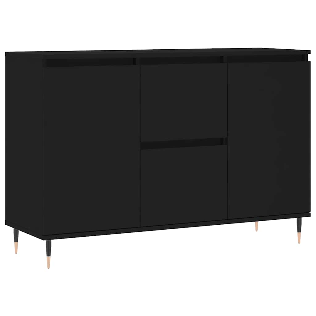 Buffet noir 101,5x35x70 cm bois d’ingénierie - XIOS
