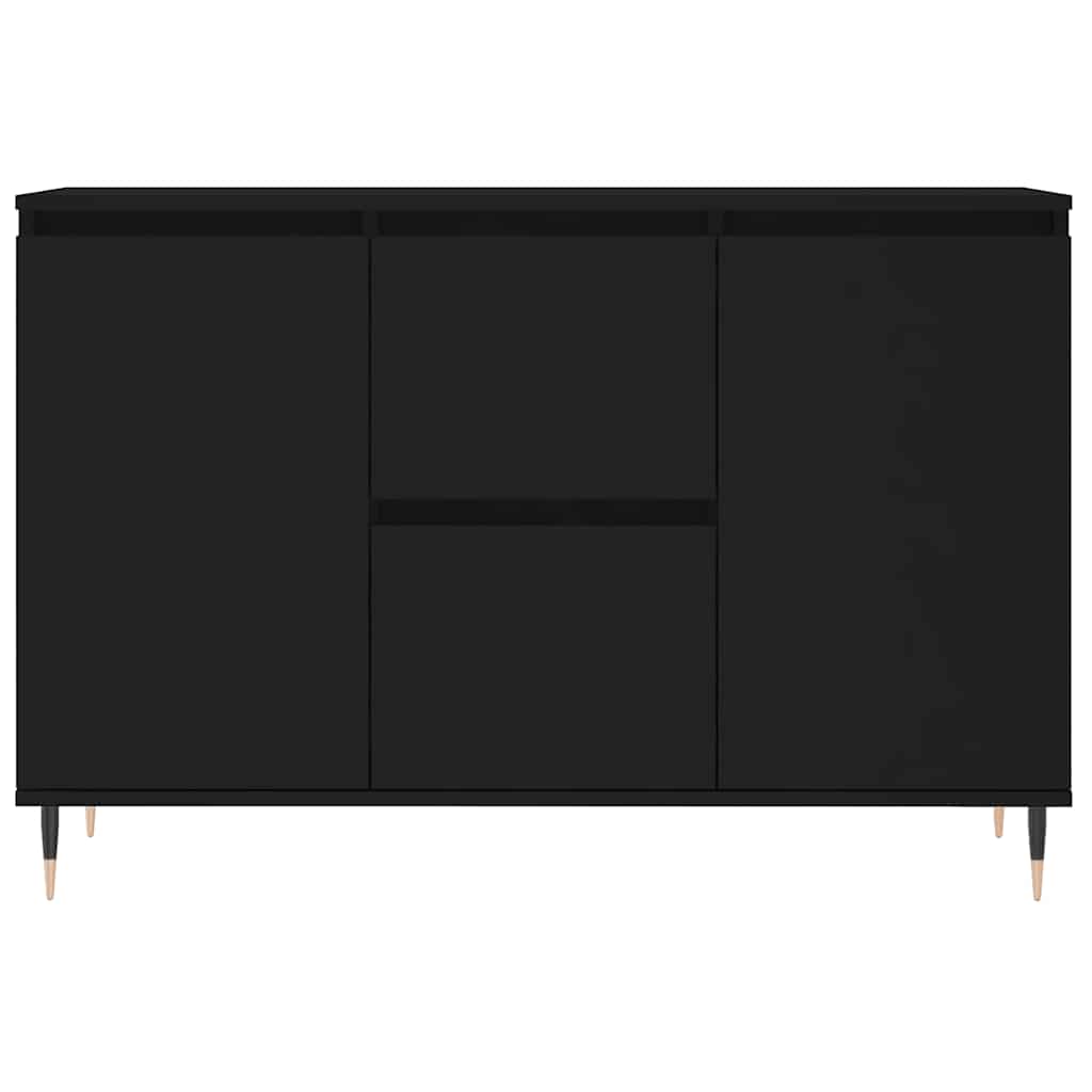 Buffet noir 101,5x35x70 cm bois d’ingénierie - XIOS