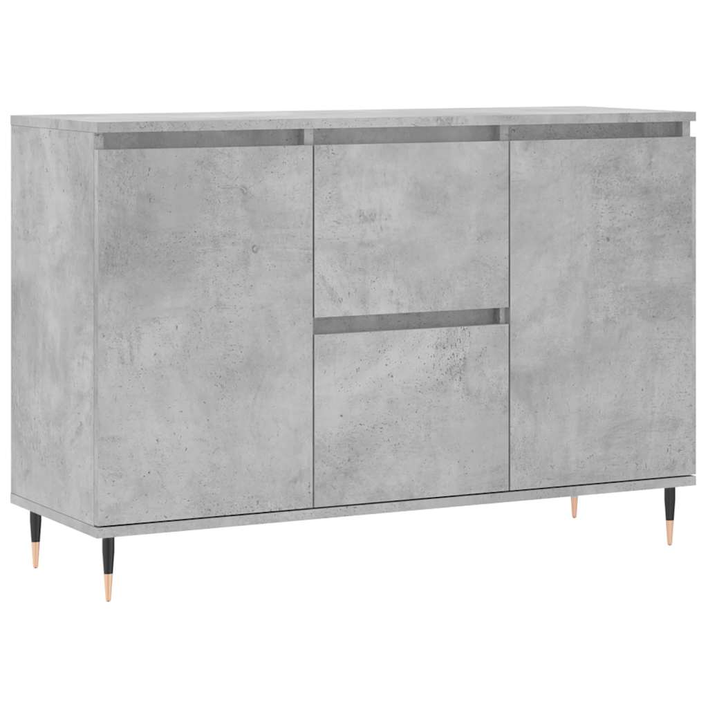 Buffet gris béton 101,5x35x70 cm bois d'ingénierie - XIOS