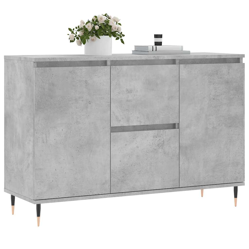 Buffet gris béton 101,5x35x70 cm bois d'ingénierie - XIOS