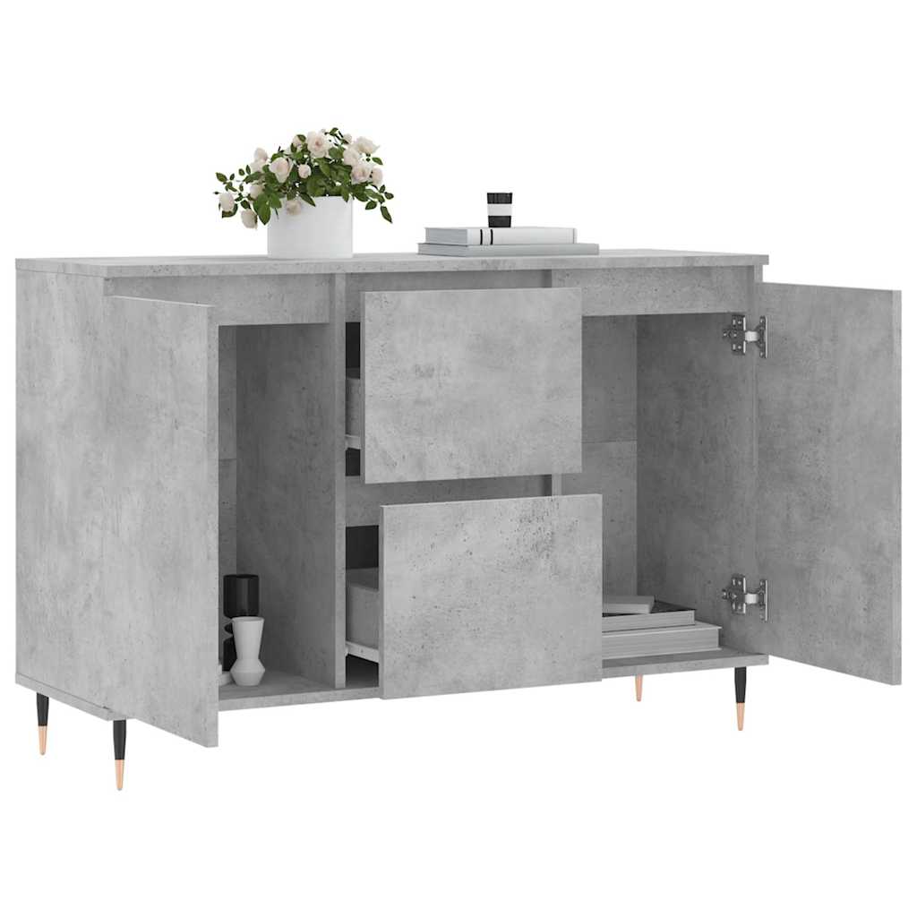 Buffet gris béton 101,5x35x70 cm bois d'ingénierie - XIOS