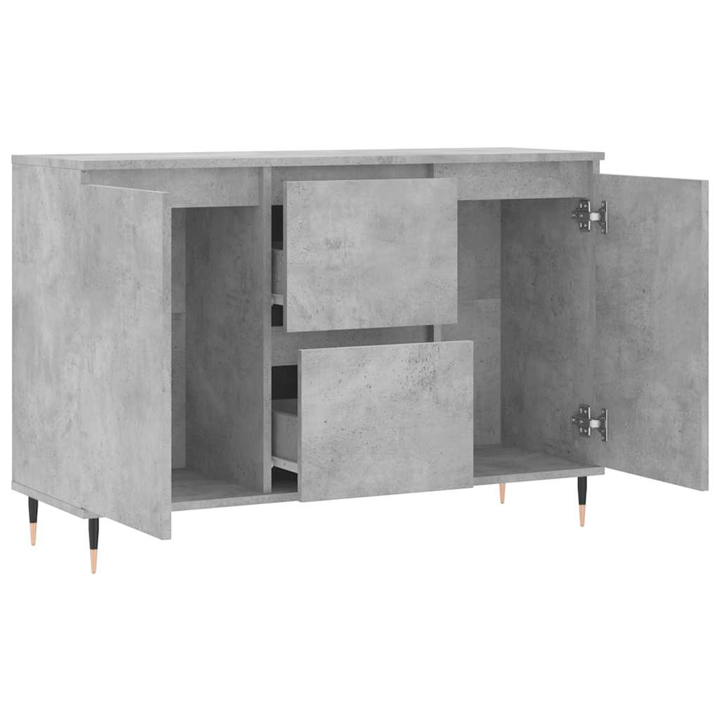 Buffet gris béton 101,5x35x70 cm bois d'ingénierie - XIOS