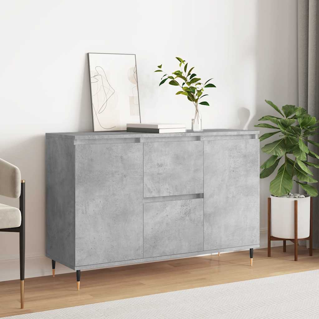 Buffet gris béton 101,5x35x70 cm bois d'ingénierie - XIOS