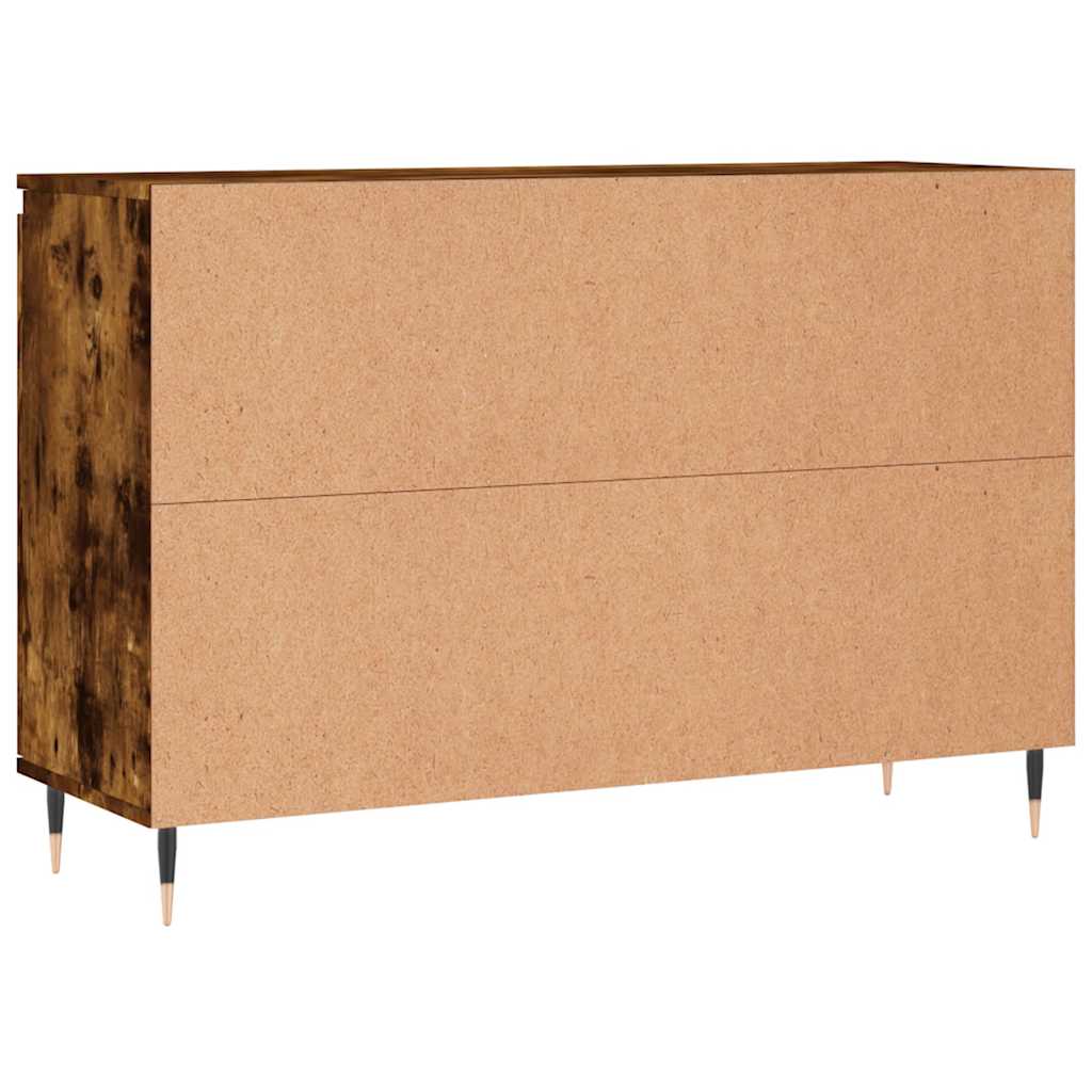 Buffet chêne fumé 101,5x35x70 cm bois d'ingénierie - XIOS