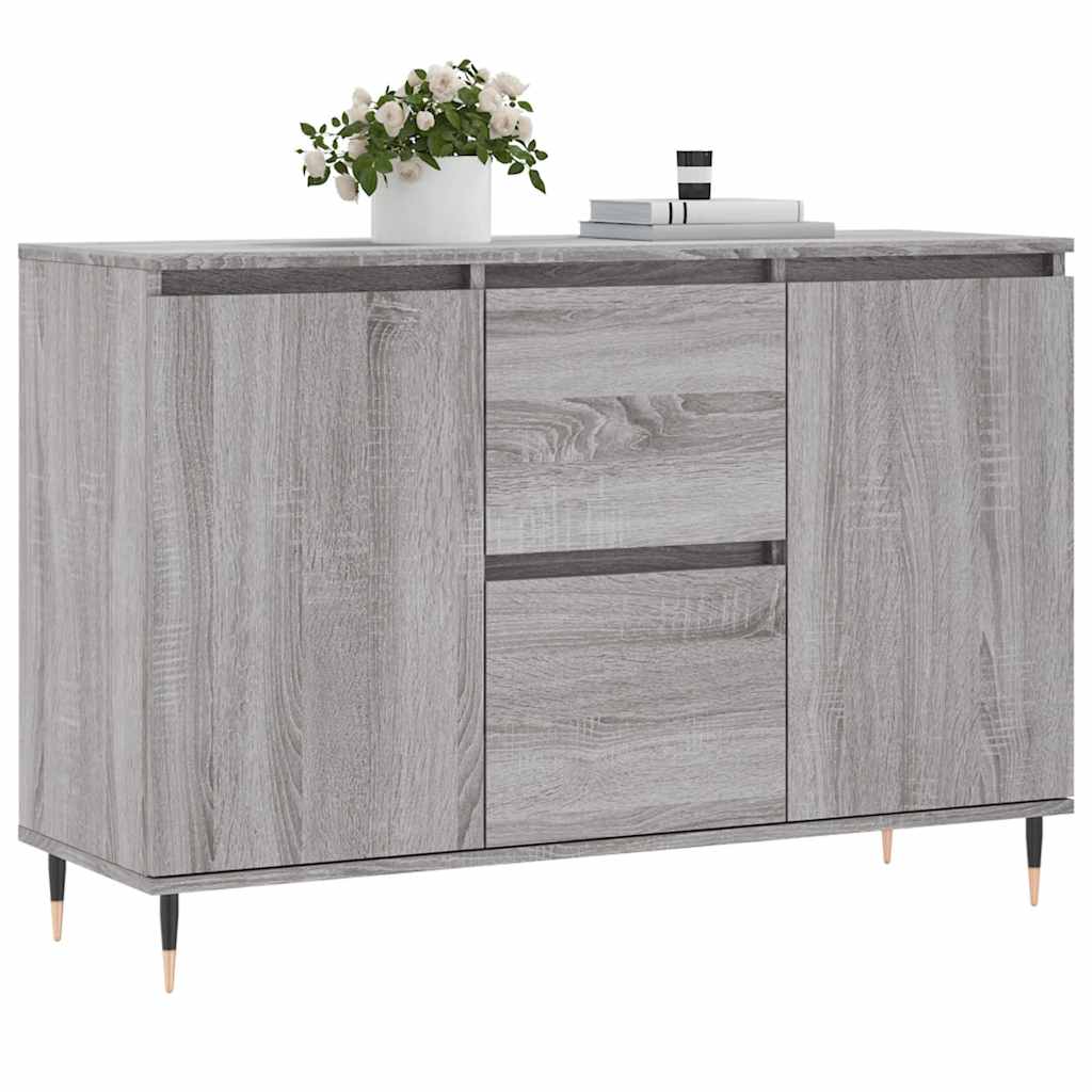 Buffet sonoma gris 101,5x35x70 cm bois d'ingénierie - XIOS