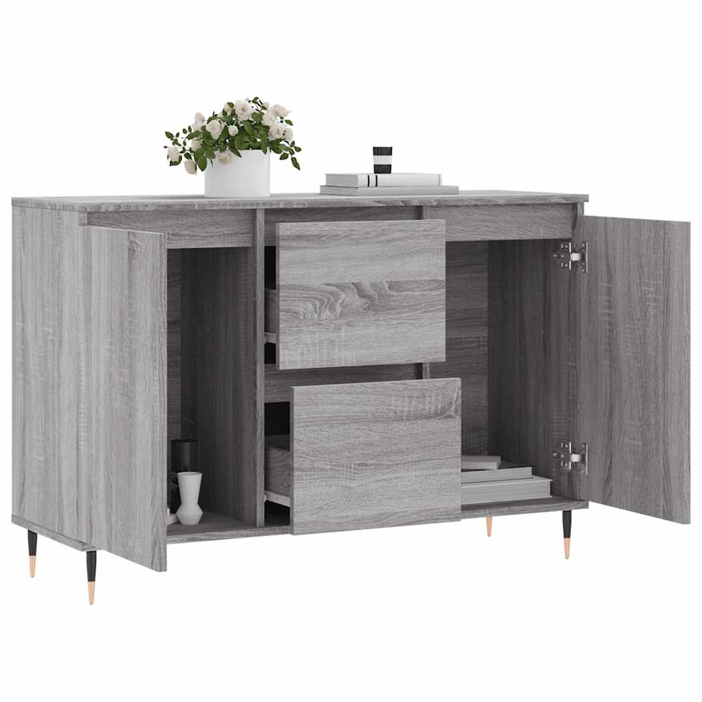 Buffet sonoma gris 101,5x35x70 cm bois d'ingénierie - XIOS