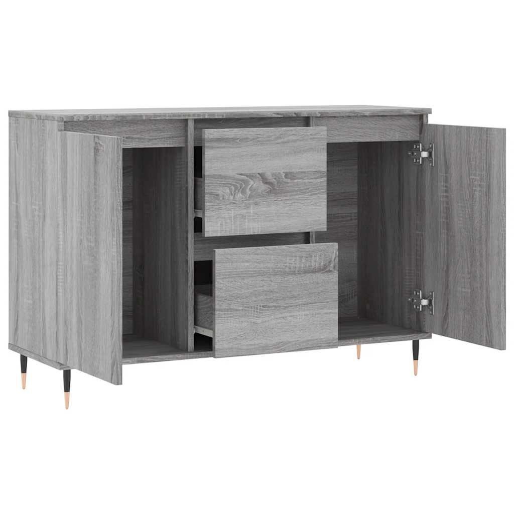 Buffet sonoma gris 101,5x35x70 cm bois d'ingénierie - XIOS