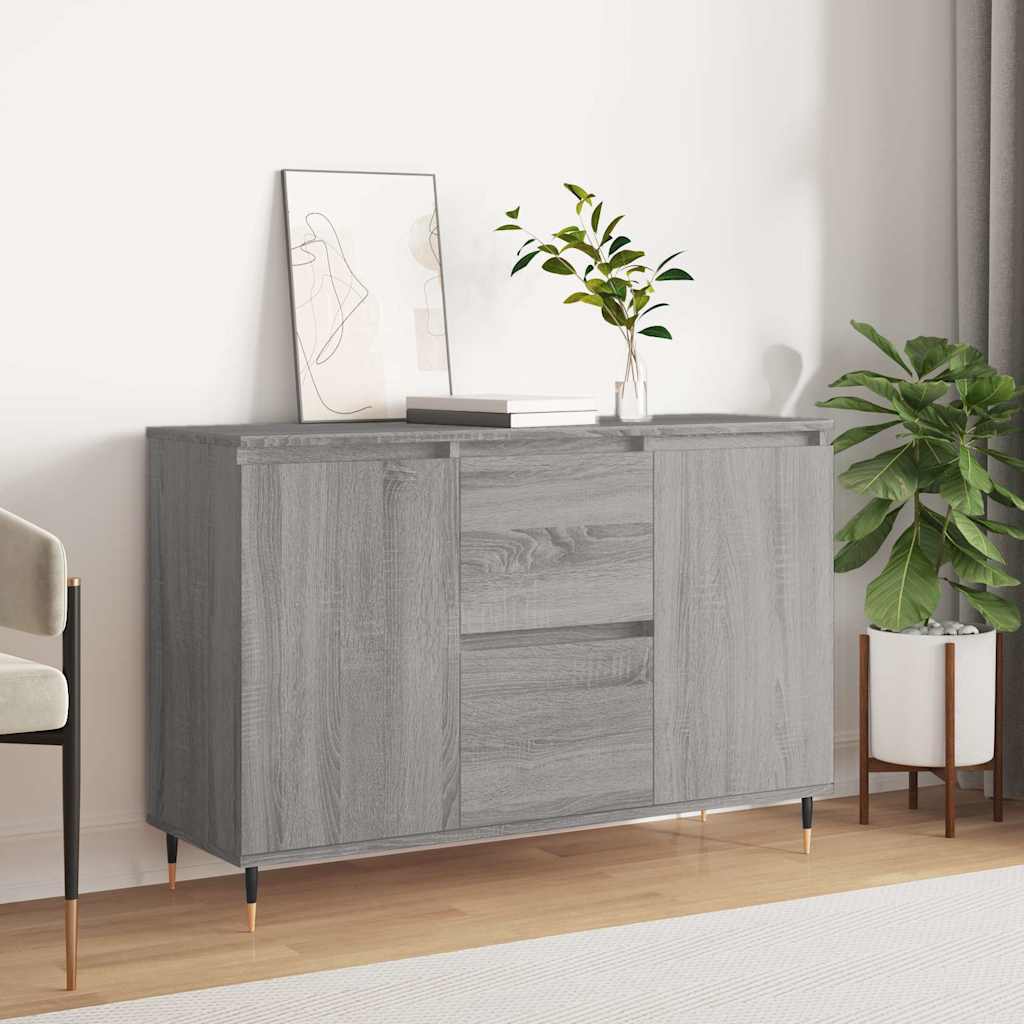 Buffet sonoma gris 101,5x35x70 cm bois d'ingénierie - XIOS