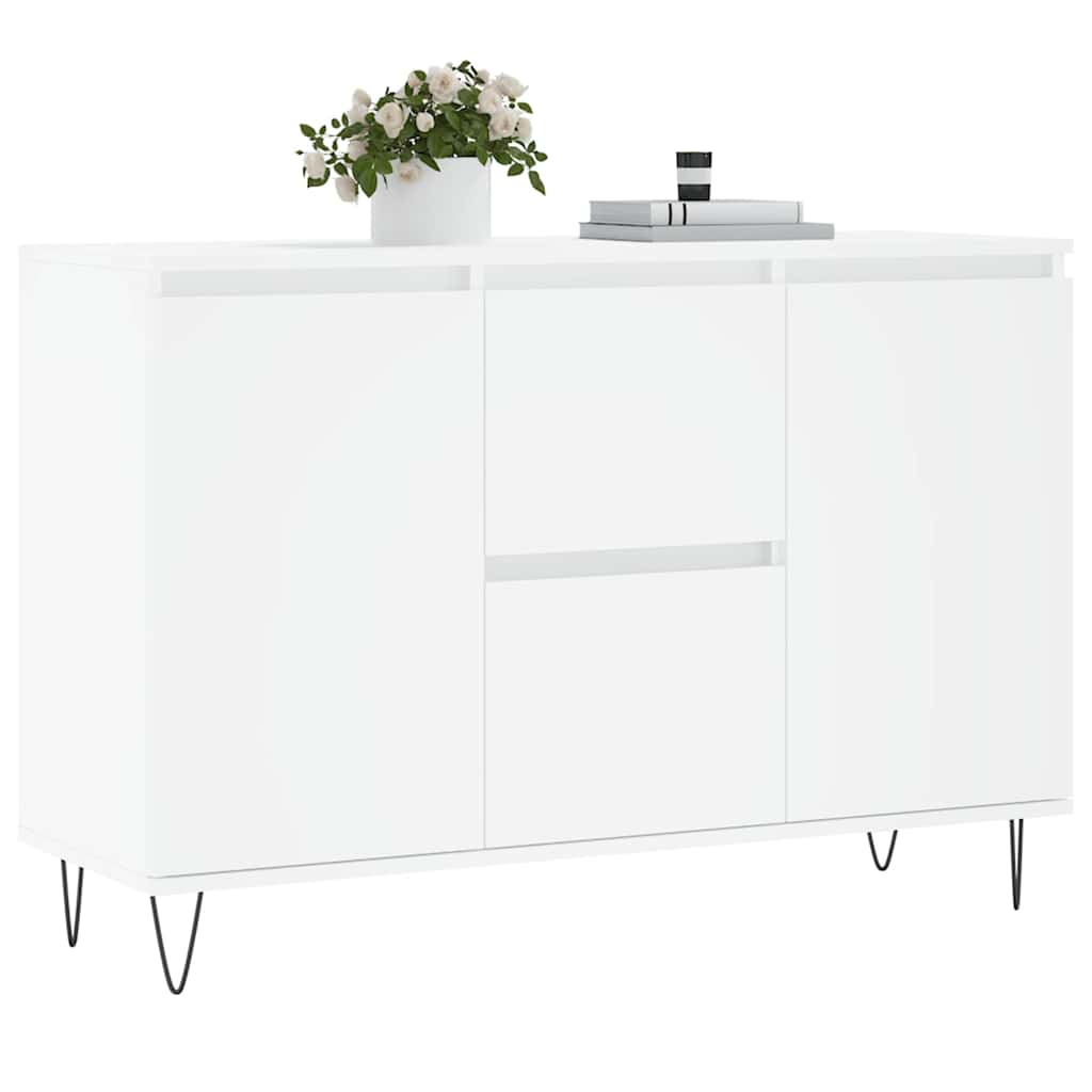Buffet blanc 101,5x35x70 cm bois d'ingénierie - XIOS