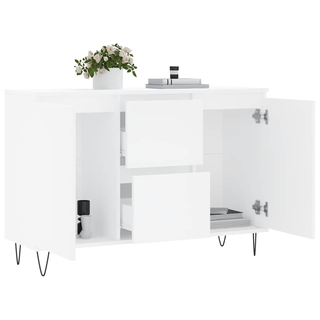 Buffet blanc 101,5x35x70 cm bois d'ingénierie - XIOS