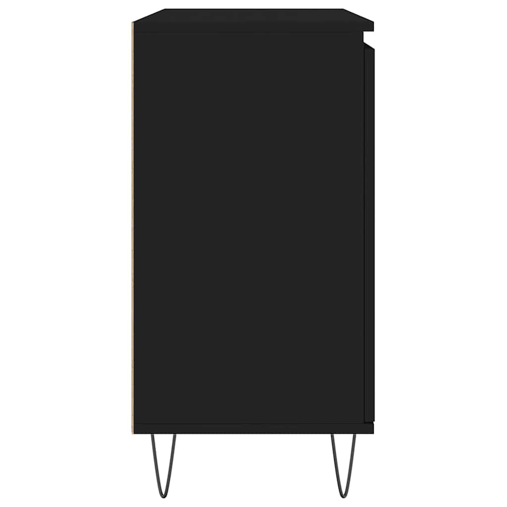 Buffet noir 101,5x35x70 cm bois d’ingénierie - XIOS