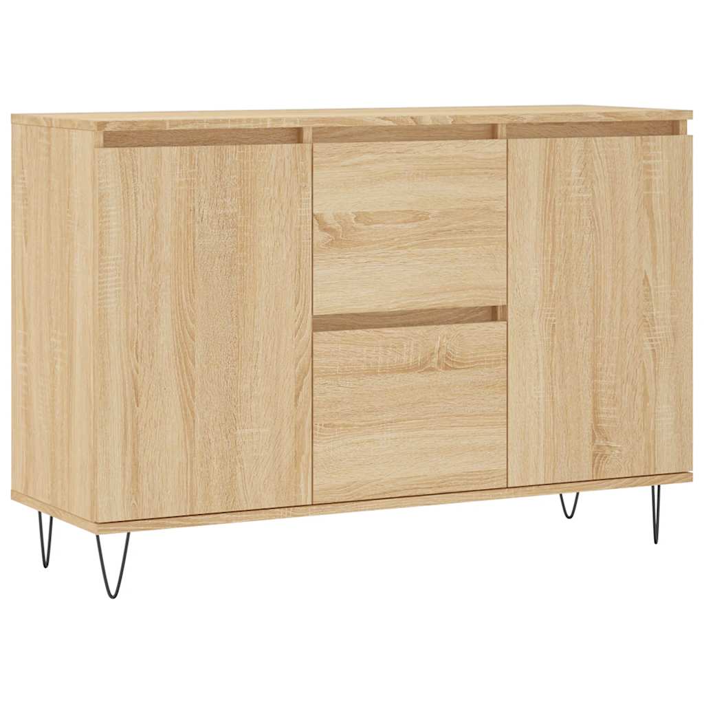 Buffet chêne sonoma 101,5x35x70 cm bois d'ingénierie - XIOS