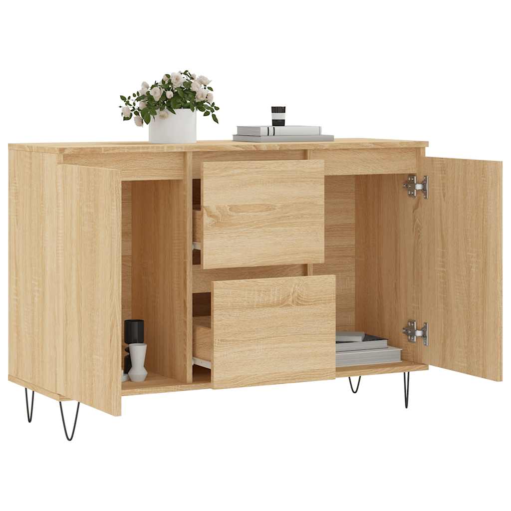 Buffet chêne sonoma 101,5x35x70 cm bois d'ingénierie - XIOS