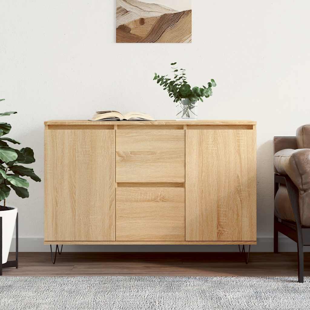 Buffet chêne sonoma 101,5x35x70 cm bois d'ingénierie - XIOS
