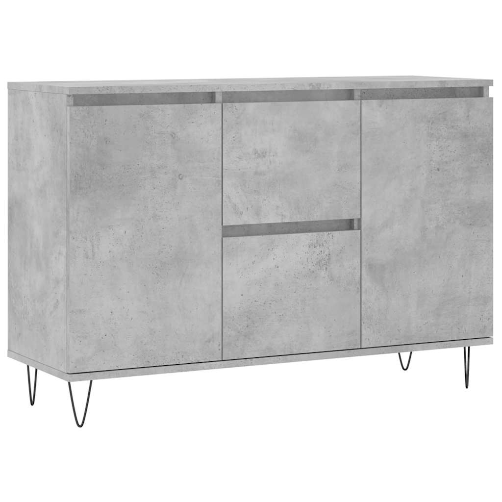 Buffet gris béton 101,5x35x70 cm bois d'ingénierie - XIOS