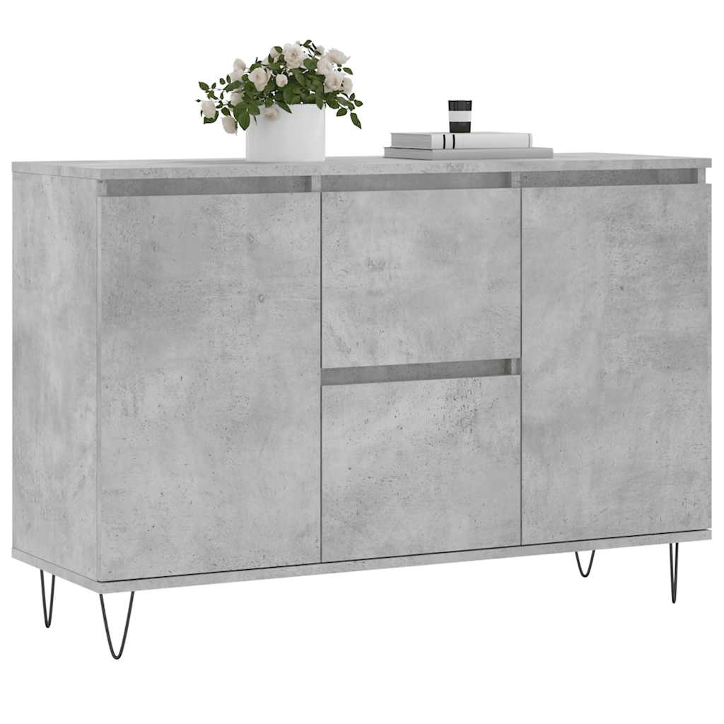 Buffet gris béton 101,5x35x70 cm bois d'ingénierie - XIOS