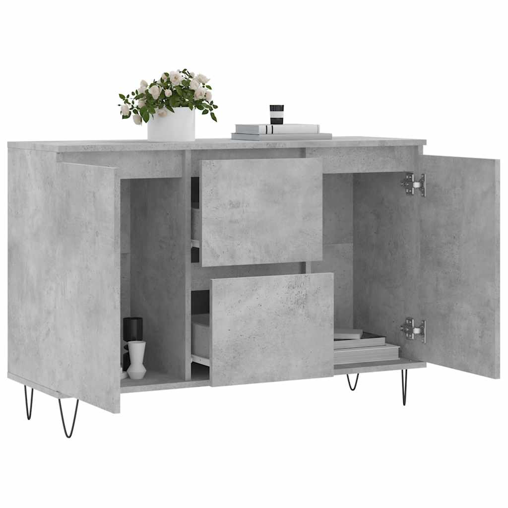 Buffet gris béton 101,5x35x70 cm bois d'ingénierie - XIOS