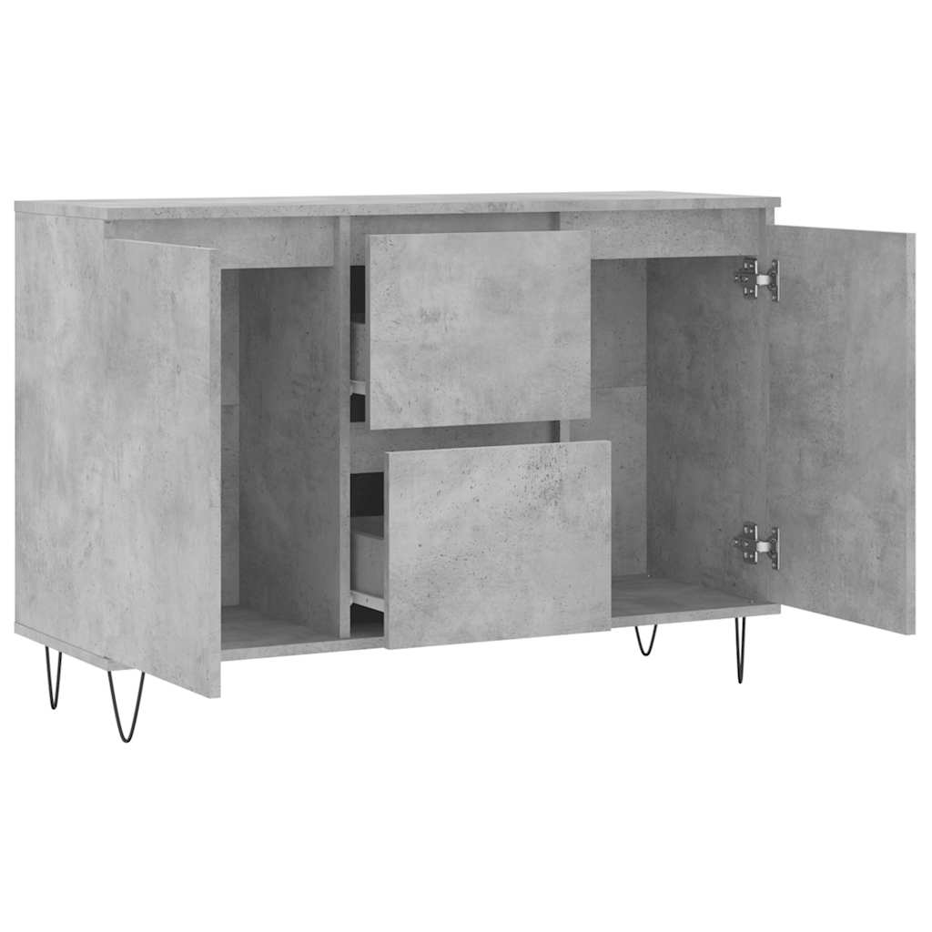Buffet gris béton 101,5x35x70 cm bois d'ingénierie - XIOS