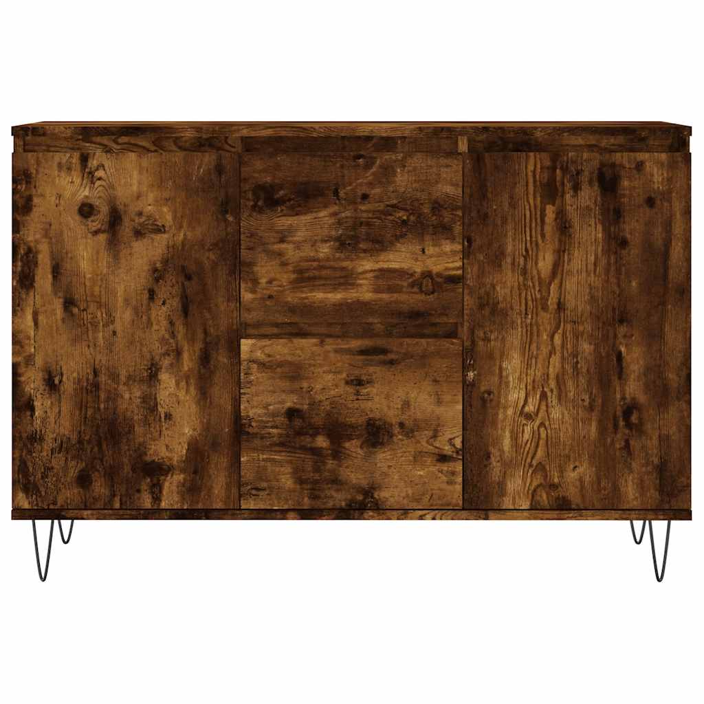 Buffet chêne fumé 101,5x35x70 cm bois d'ingénierie - XIOS