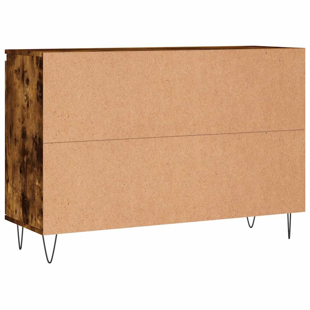 Buffet chêne fumé 101,5x35x70 cm bois d'ingénierie - XIOS