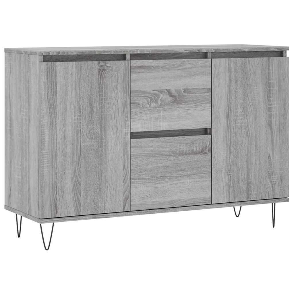 Buffet sonoma gris 101,5x35x70 cm bois d'ingénierie - XIOS