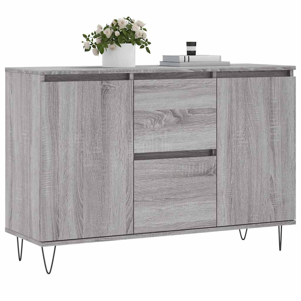 Buffet sonoma gris 101,5x35x70 cm bois d'ingénierie - XIOS