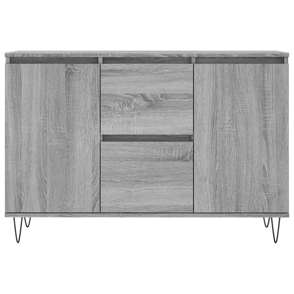 Buffet sonoma gris 101,5x35x70 cm bois d'ingénierie - XIOS