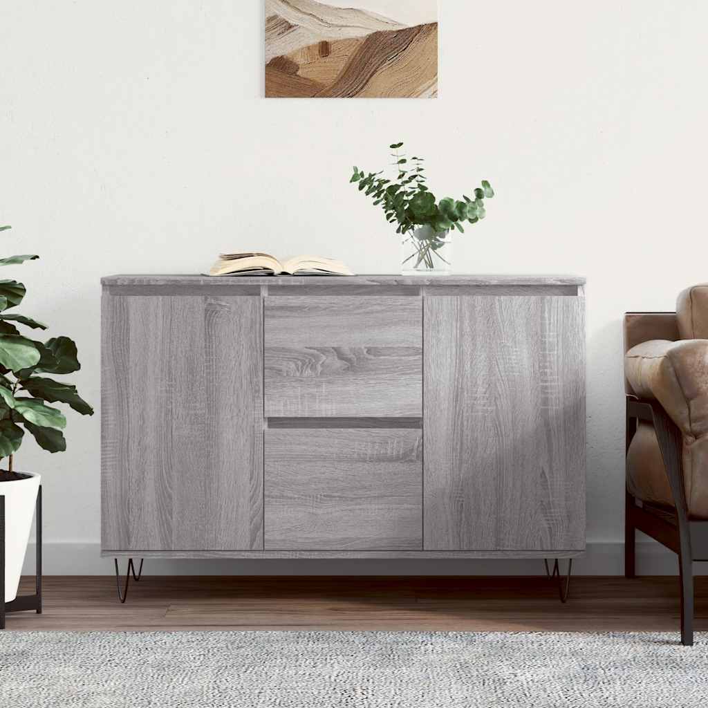 Buffet sonoma gris 101,5x35x70 cm bois d'ingénierie - XIOS