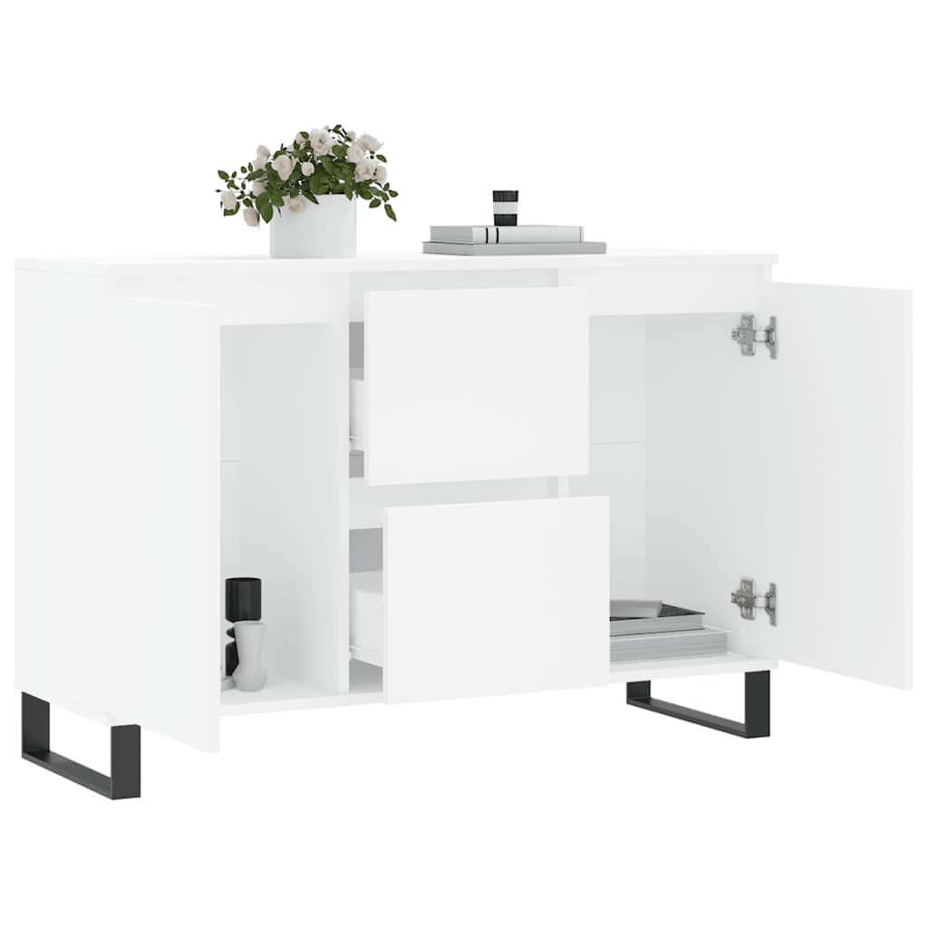 Buffet blanc 101,5x35x70 cm bois d'ingénierie - XIOS