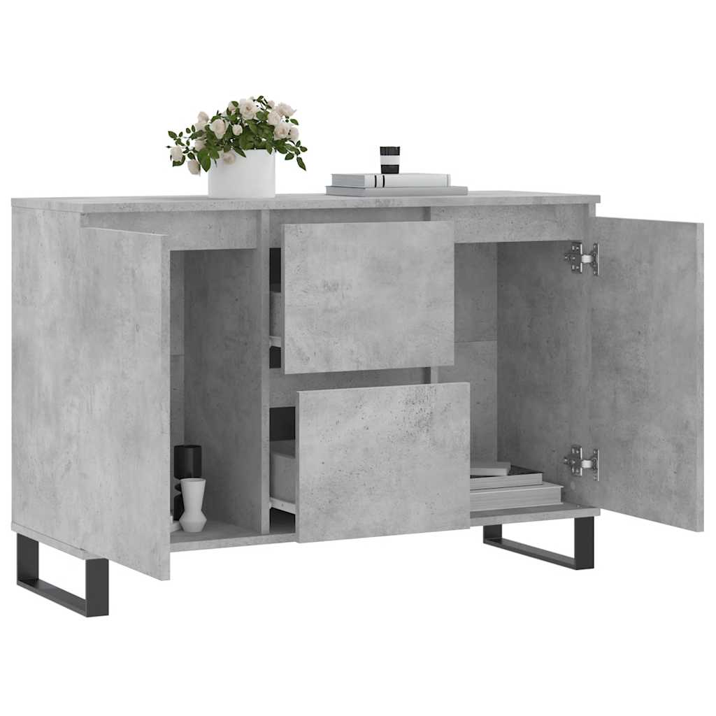 Buffet gris béton 101,5x35x70 cm bois d'ingénierie - XIOS