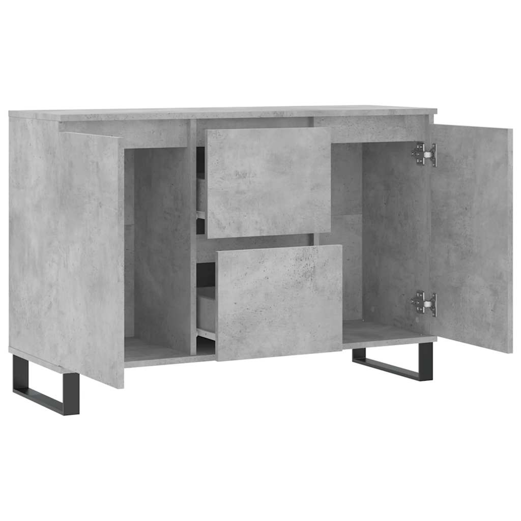 Buffet gris béton 101,5x35x70 cm bois d'ingénierie - XIOS
