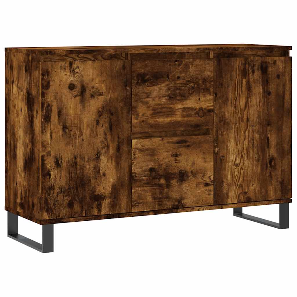 Buffet chêne fumé 101,5x35x70 cm bois d'ingénierie - XIOS