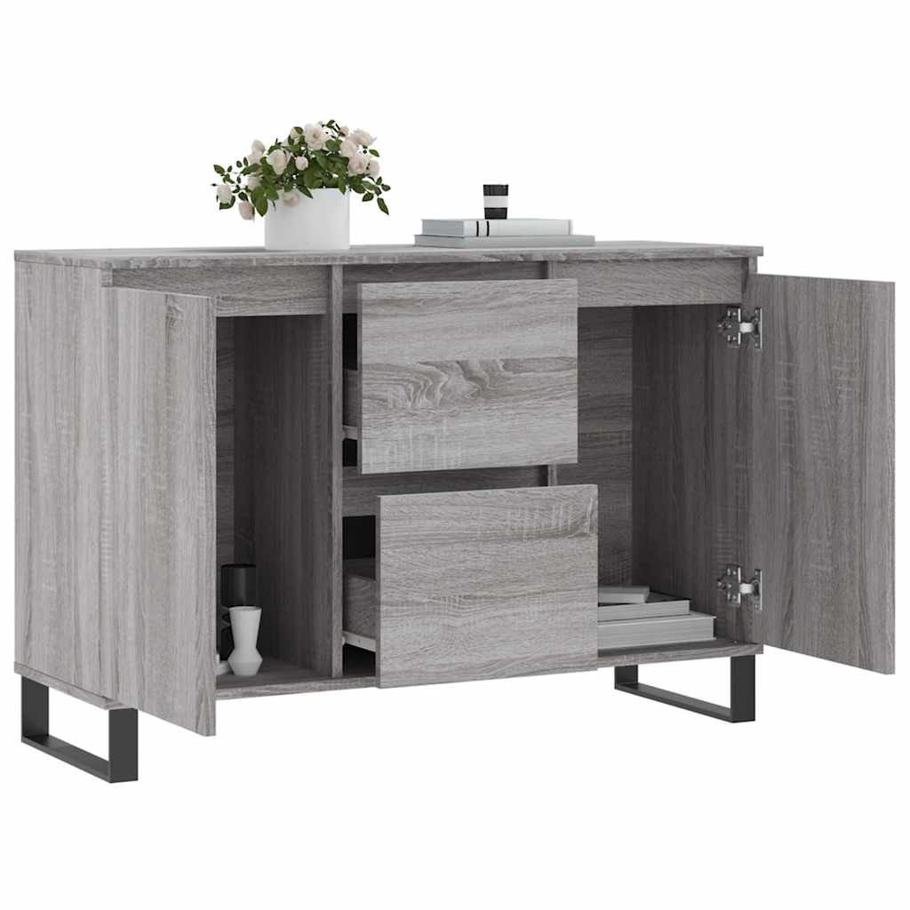 Buffet sonoma gris 101,5x35x70 cm bois d'ingénierie - XIOS