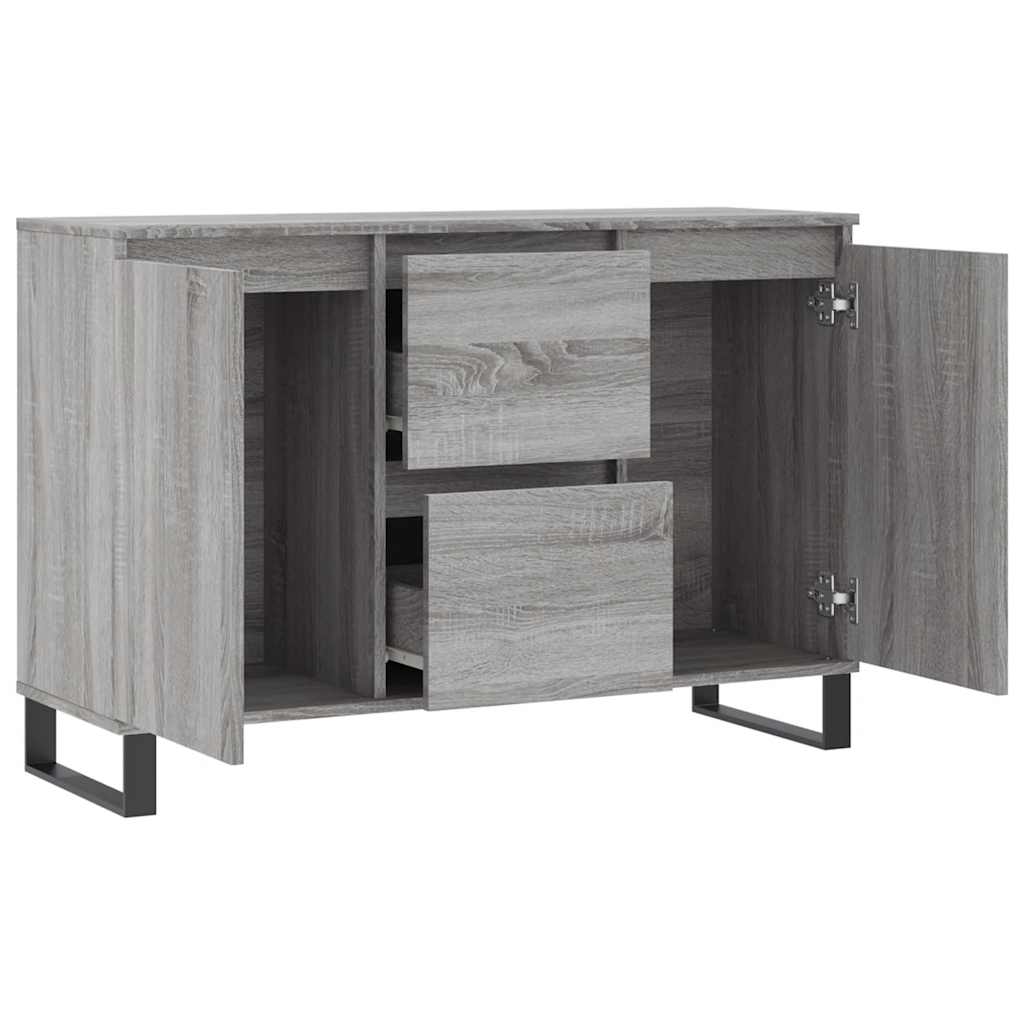 Buffet sonoma gris 101,5x35x70 cm bois d'ingénierie - XIOS