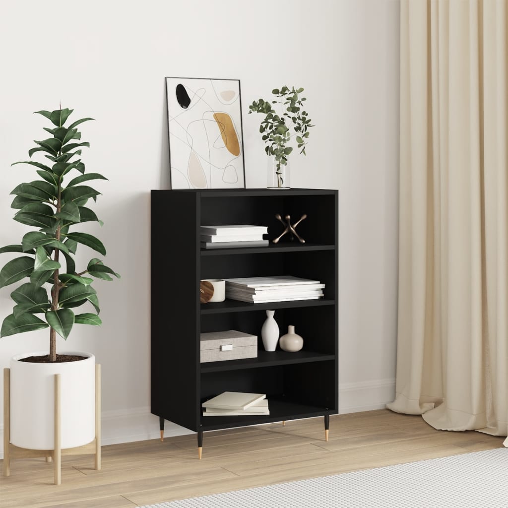 Buffet haut noir 57x35x90 cm bois d'ingénierie - XIOS