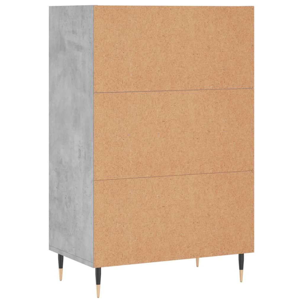 Buffet haut gris béton 57x35x90 cm bois d'ingénierie - XIOS