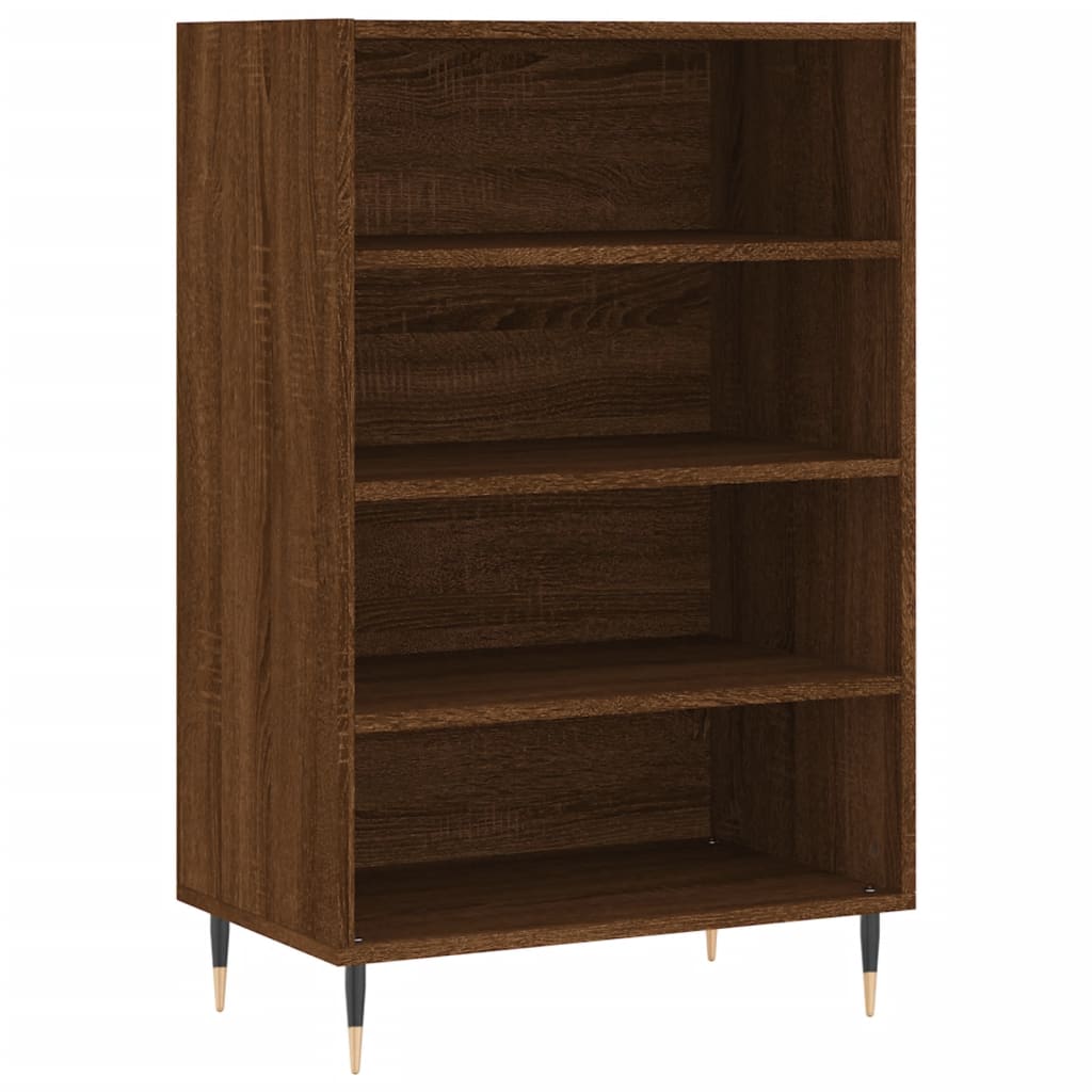 Buffet haut chêne marron 57x35x90 cm bois d'ingénierie - XIOS