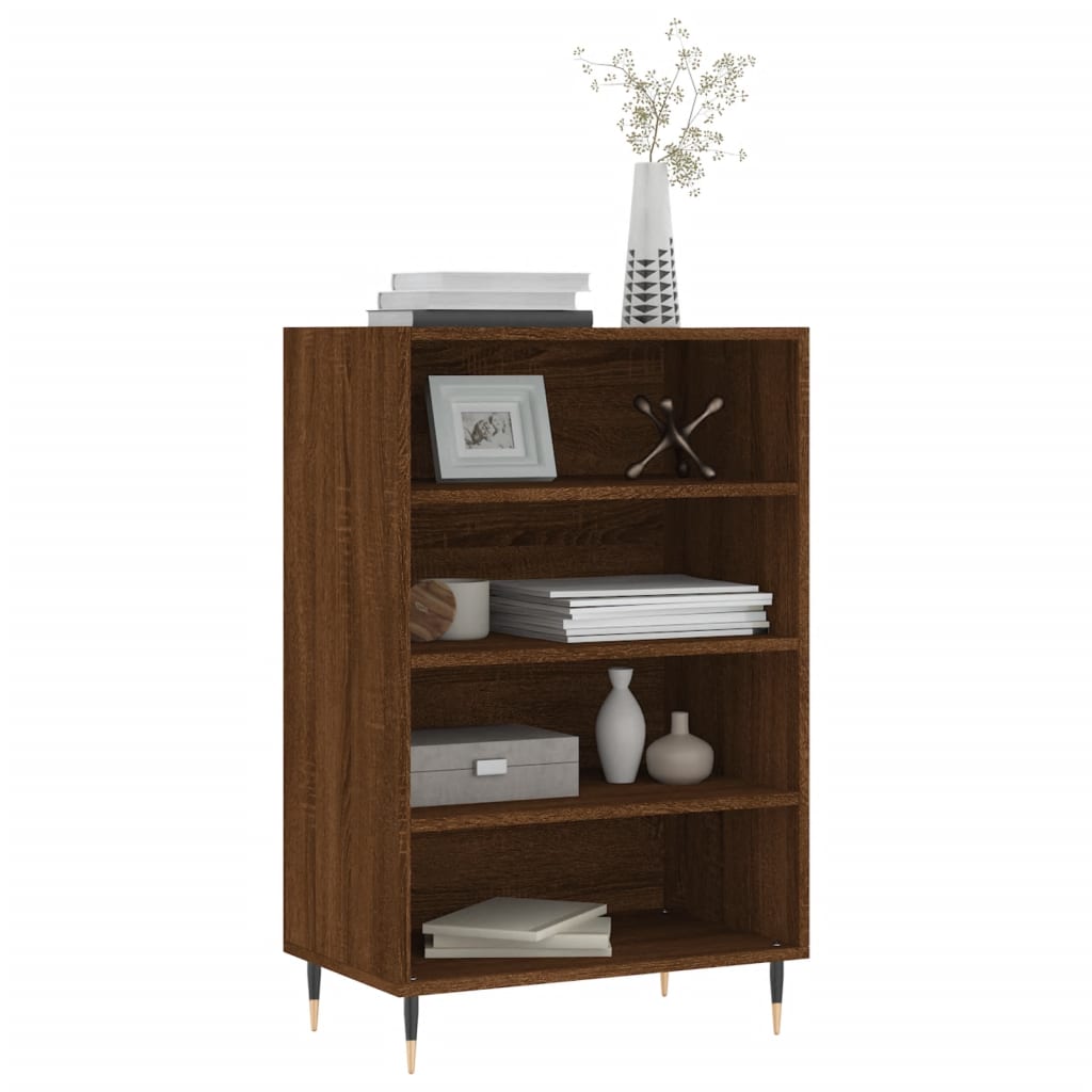 Buffet haut chêne marron 57x35x90 cm bois d'ingénierie - XIOS