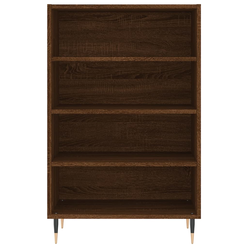 Buffet haut chêne marron 57x35x90 cm bois d'ingénierie - XIOS