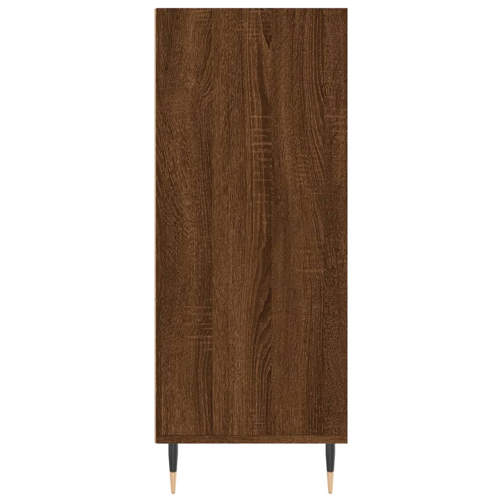 Buffet haut chêne marron 57x35x90 cm bois d'ingénierie - XIOS